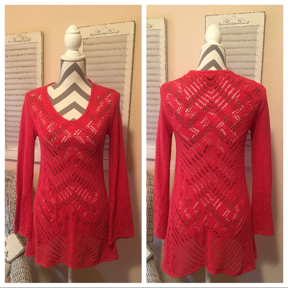 Hot Pink Long Knitted Sweater